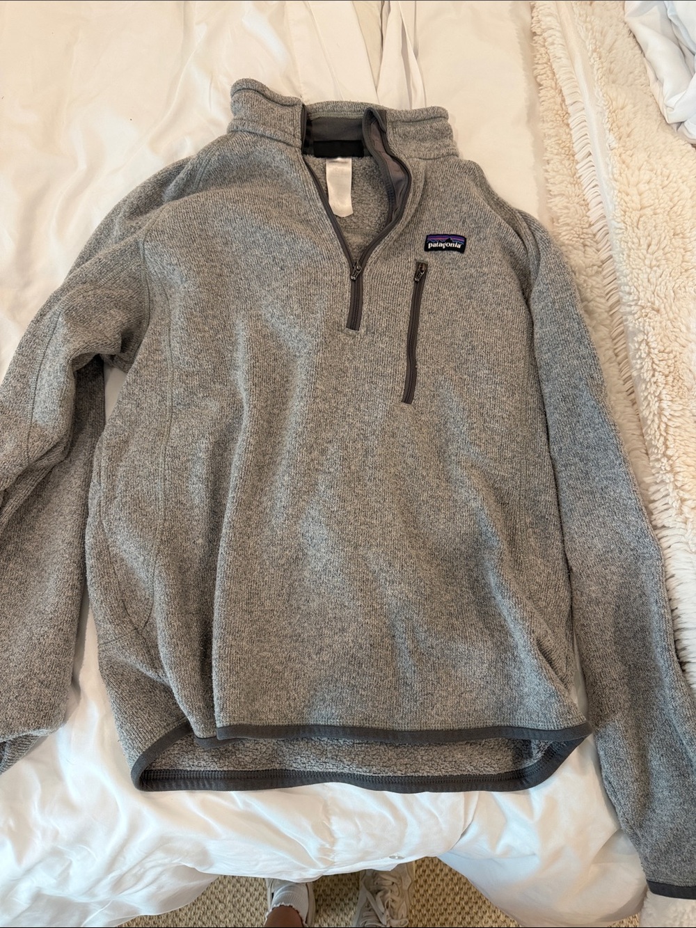 Patagonia WoMen's Light Gray Half-Zip Fleece Pullover